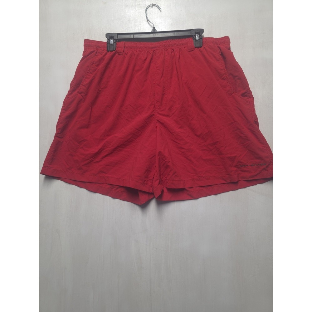 Columbia PFG Omni-Shade Mens Red Swim Trunks Board Shorts Size XL‎